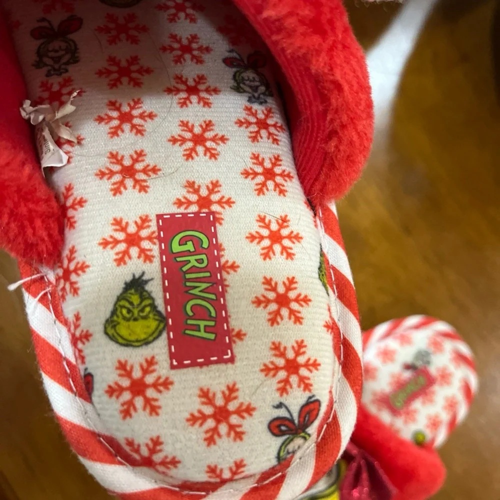 DR SEUSS GRINCH & CINDY LOU HOLIDAY SLIPPERS GIRL SZ.‎ 11/12 DISPLAY